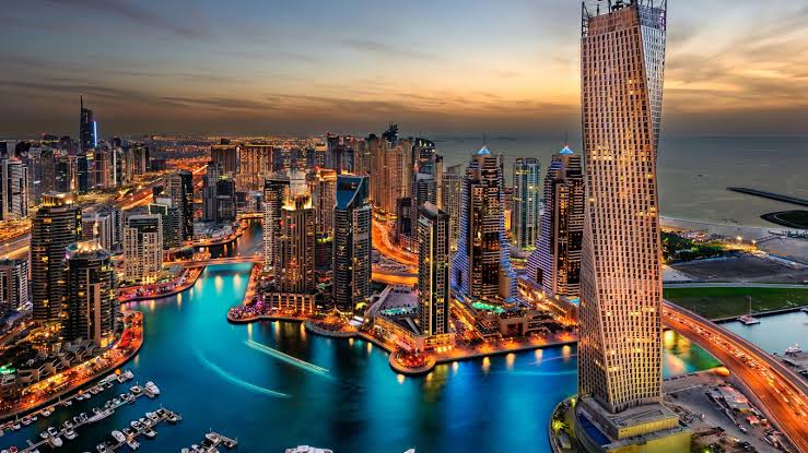 Dubai Marina waterfront and skyline